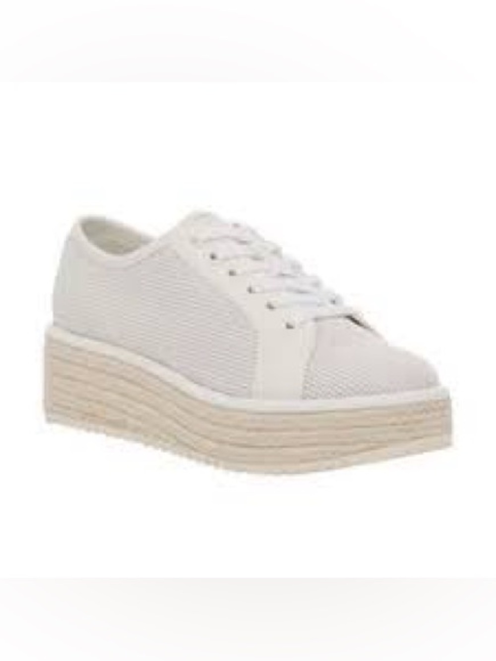 Dolce Vita Tannah Espadrille Wedge Sneakers White Tan Size 10